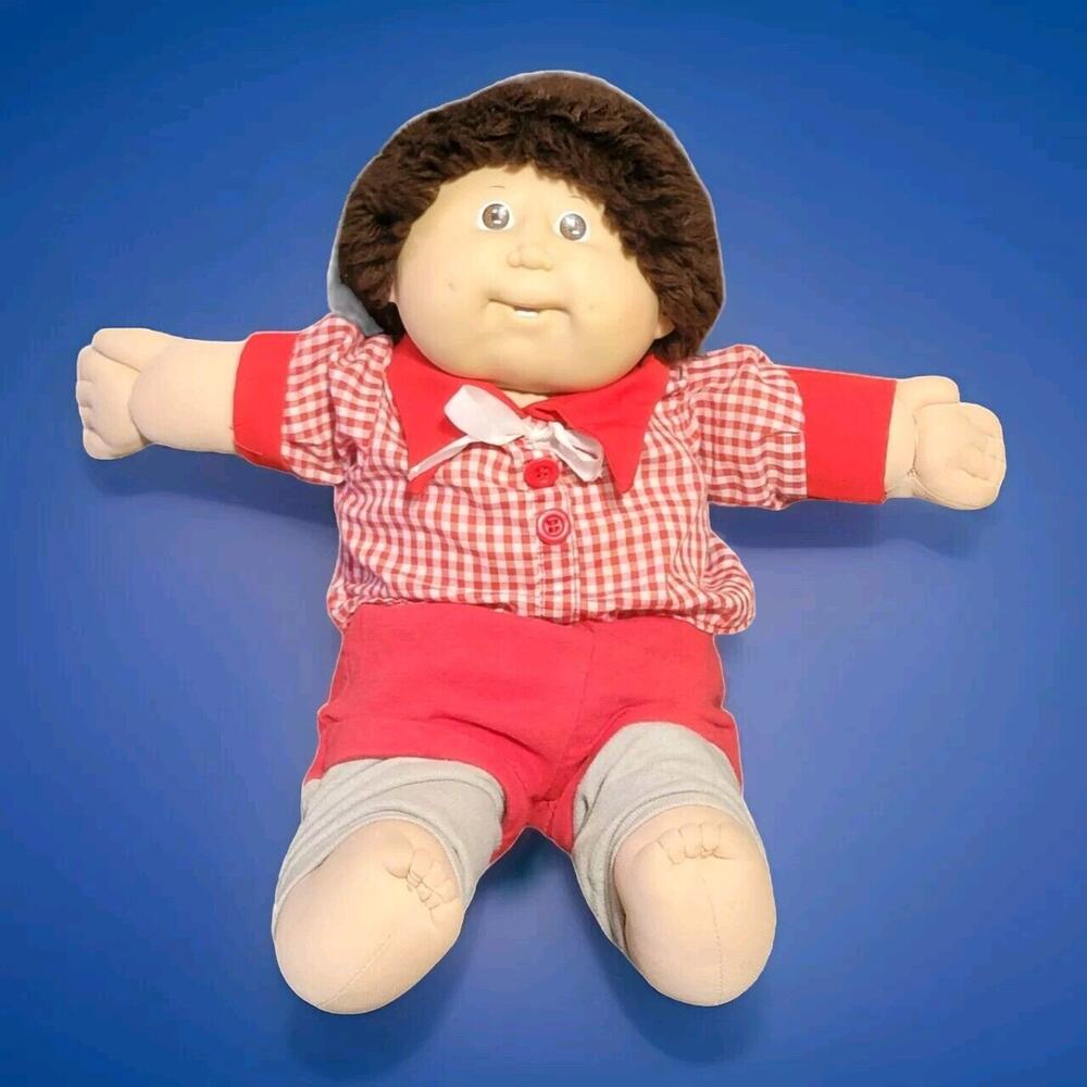 Vintage 1985 Cabbage Patch Kids ~Boy~Brown eyes and Brown Hair, w two teeth